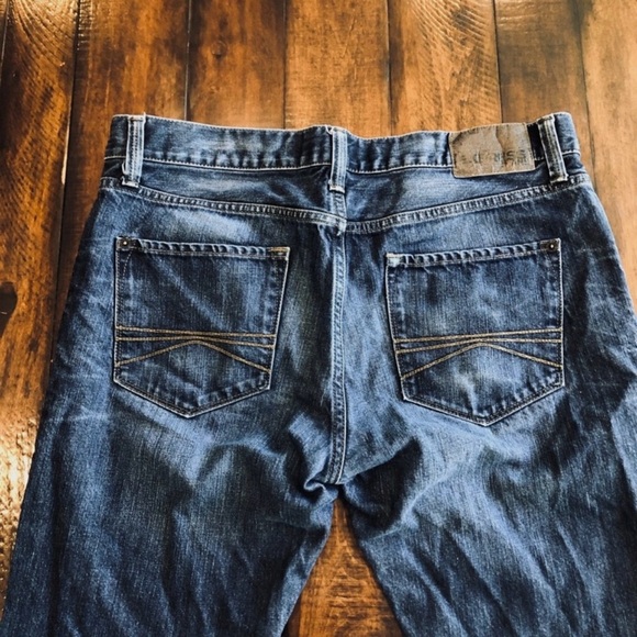 Express Jeans Rocco Slim Skinny Fit Mens size 33x32 Dark blue wash - Picture 10 of 13